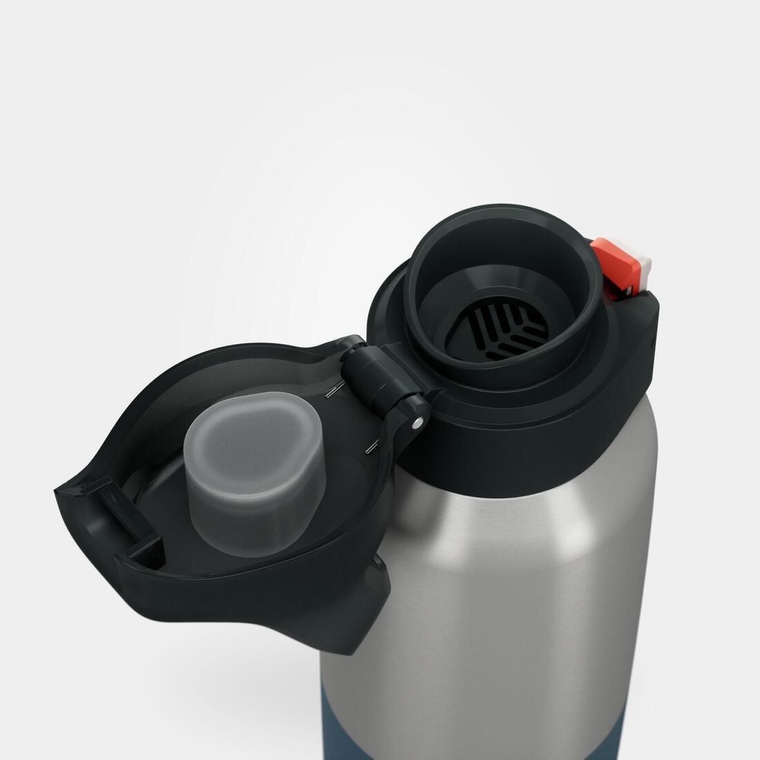Isothermal Stainless Steel Hiking Flask Mh500, Dark Petrol Blue, No Color, large image number 8