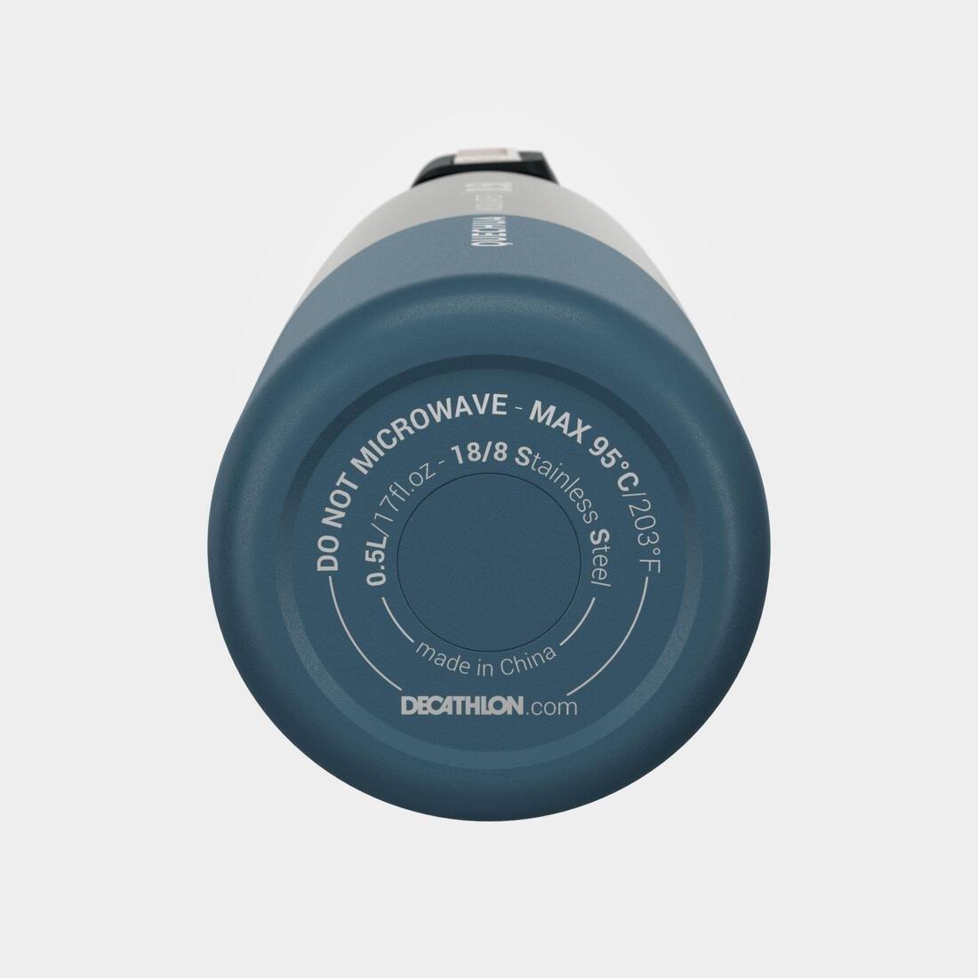 Isothermal Stainless Steel Hiking Flask Mh500, Dark Petrol Blue, No Color, large image number 10