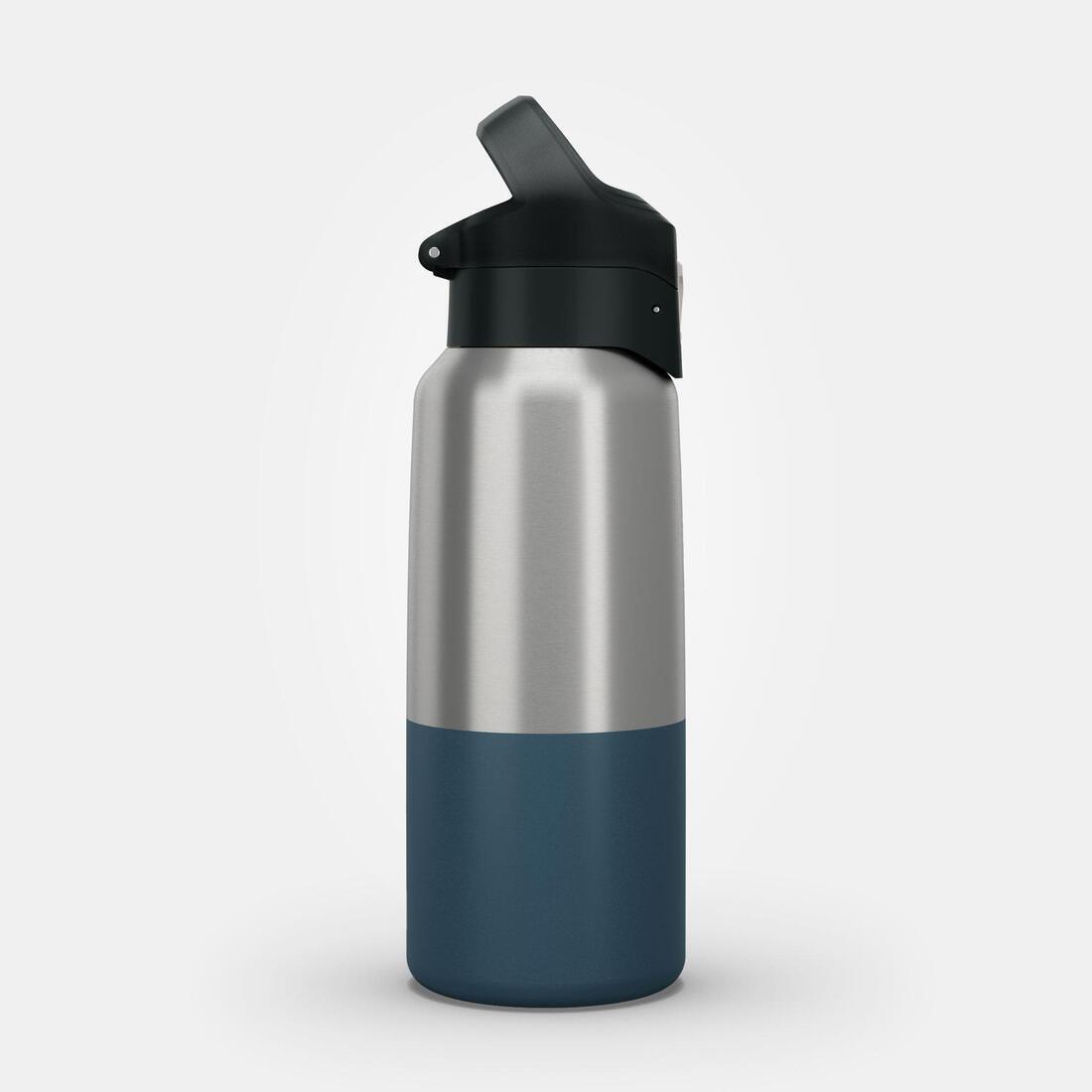 QUECHUA - Isothermal Stainless Steel Hiking Flask Mh500, Dark Petrol Blue