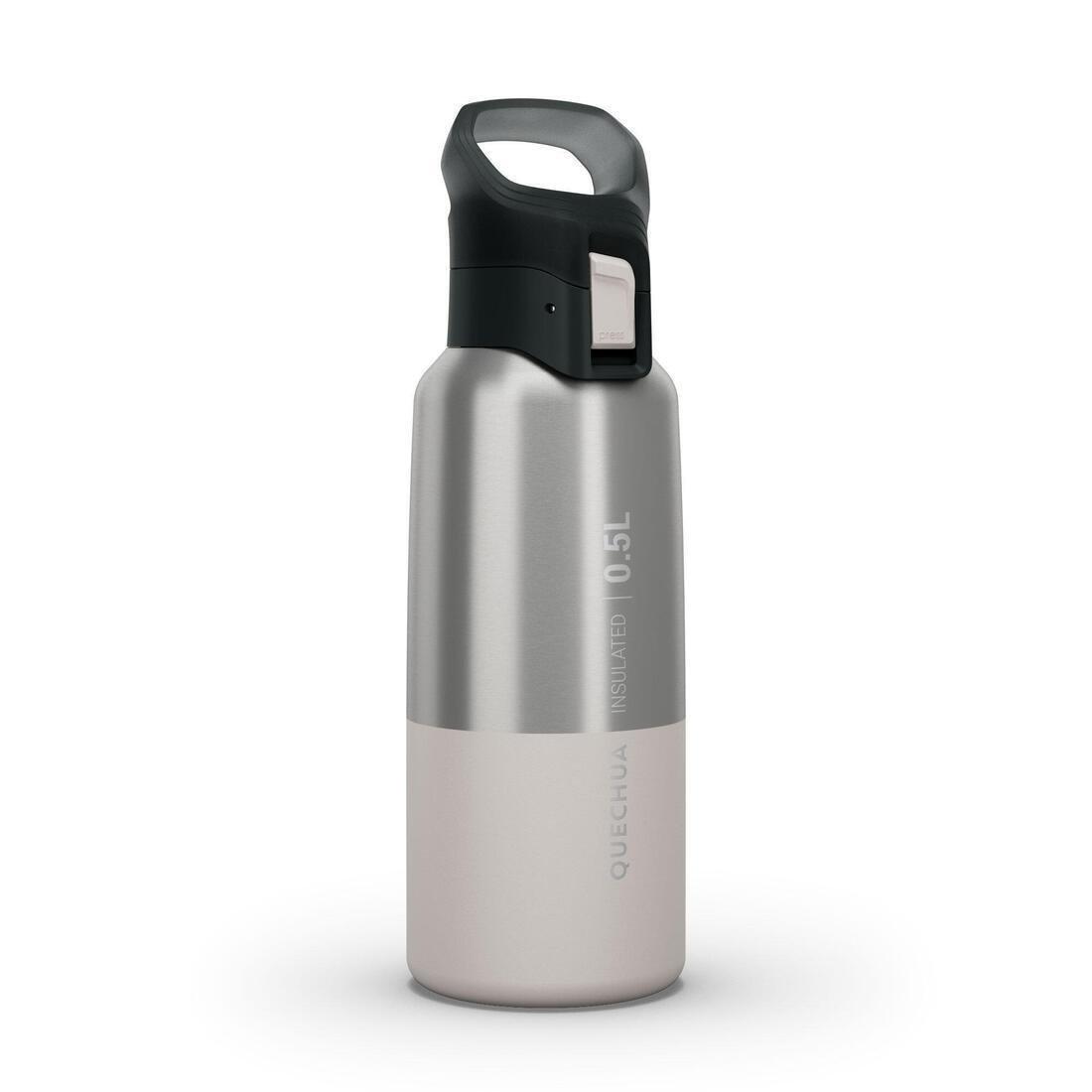 QUECHUA - Isothermal Stainless Steel Hiking Flask Mh500, Dark Petrol Blue
