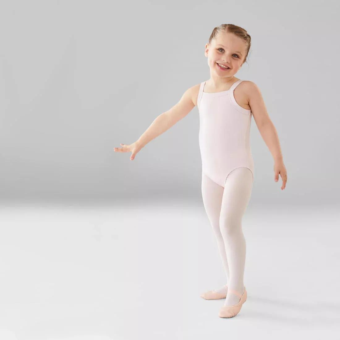 Kids Girls Ballet Camisole Leotard, Pink, No Color, large image number 0
