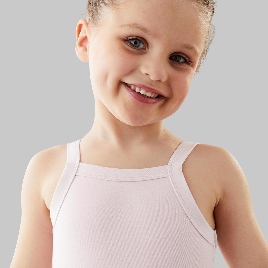 Kids Girls Ballet Camisole Leotard, Pink, No Color, large image number 1