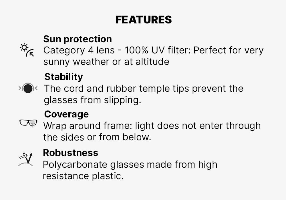 Children Category 4 Hiking sunglasses ages 5-H K 140, Grey, No Color, medium