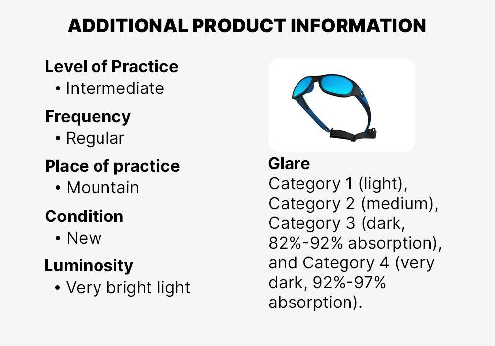 Children Category 4 Hiking sunglasses ages 5-H K 140, Grey, No Color, medium