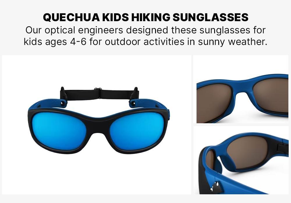 Children Category 4 Hiking sunglasses ages 5-H K 140, Grey, No Color, medium