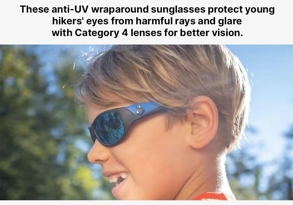 Children Category 4 Hiking sunglasses ages 5-H K 140, Grey, No Color, medium