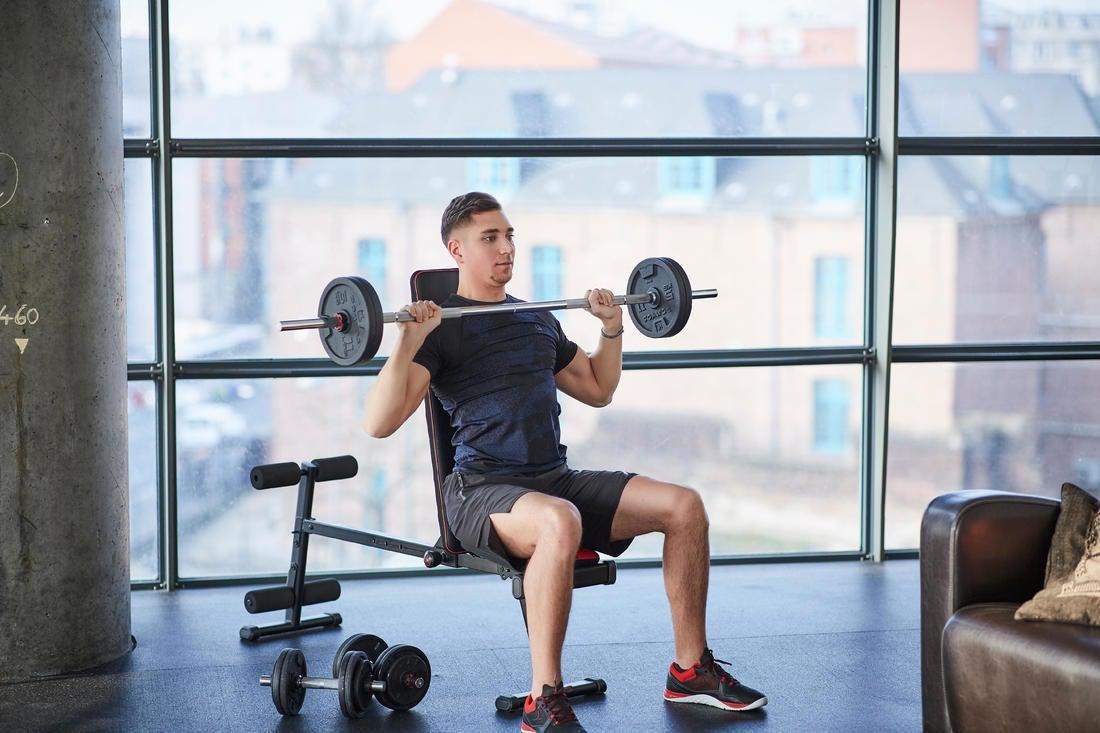 Weight Training Dumbbells and Bars Kit, No Color, large image number 7