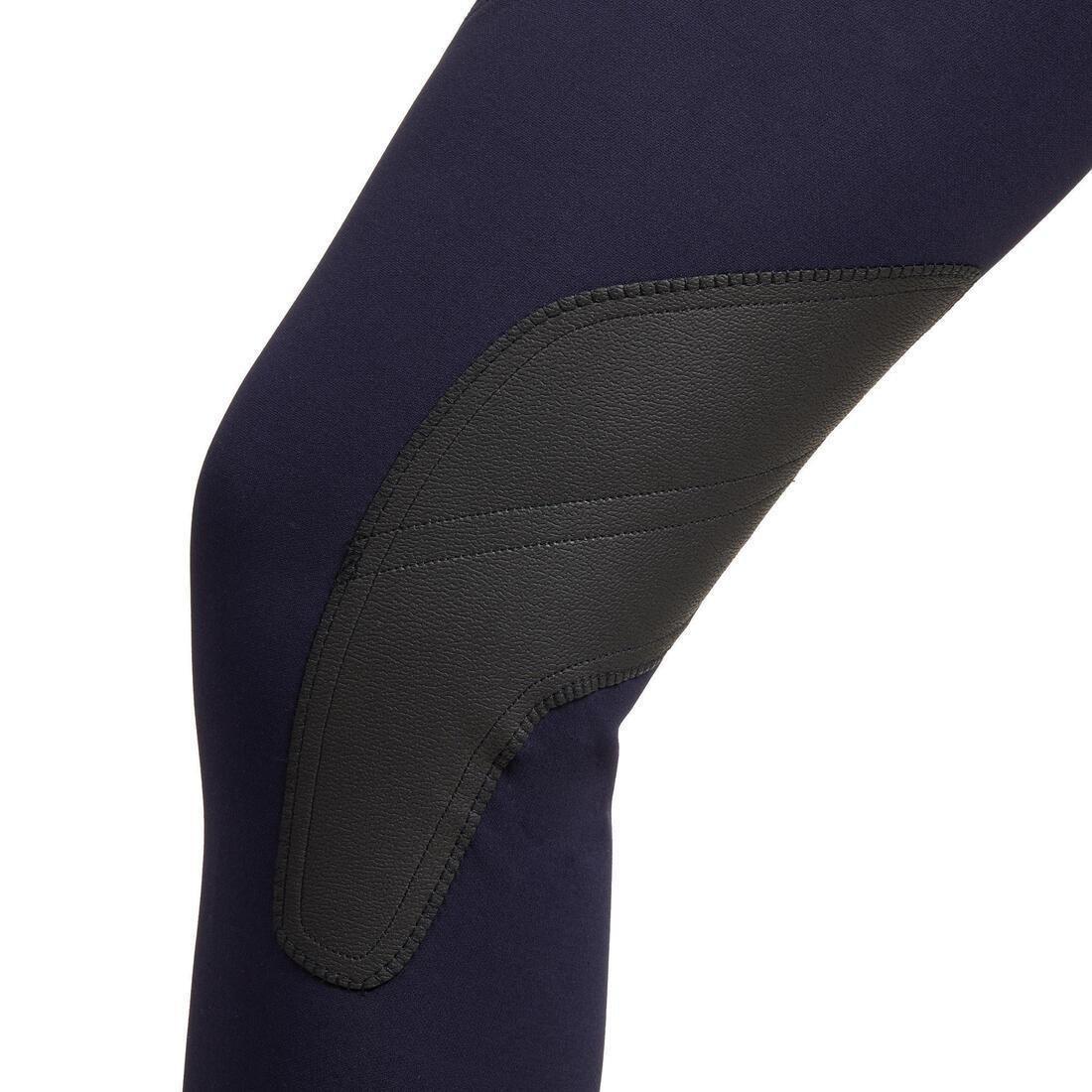 500 Women's Horse Riding Jodhpurs With Grippy Patches, Asphalt Blue, , large image number 9
