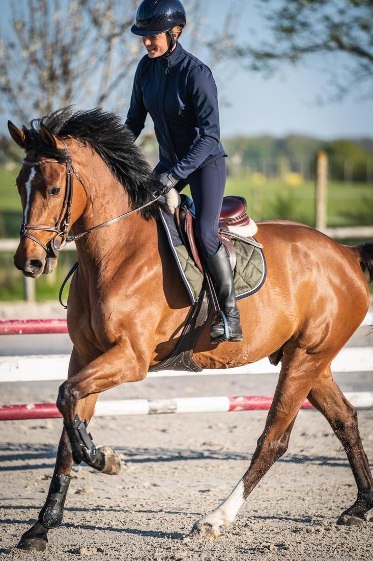 Women Horse Riding Jodhpurs With Grippy Patches - 500, Blue, , large image number 12
