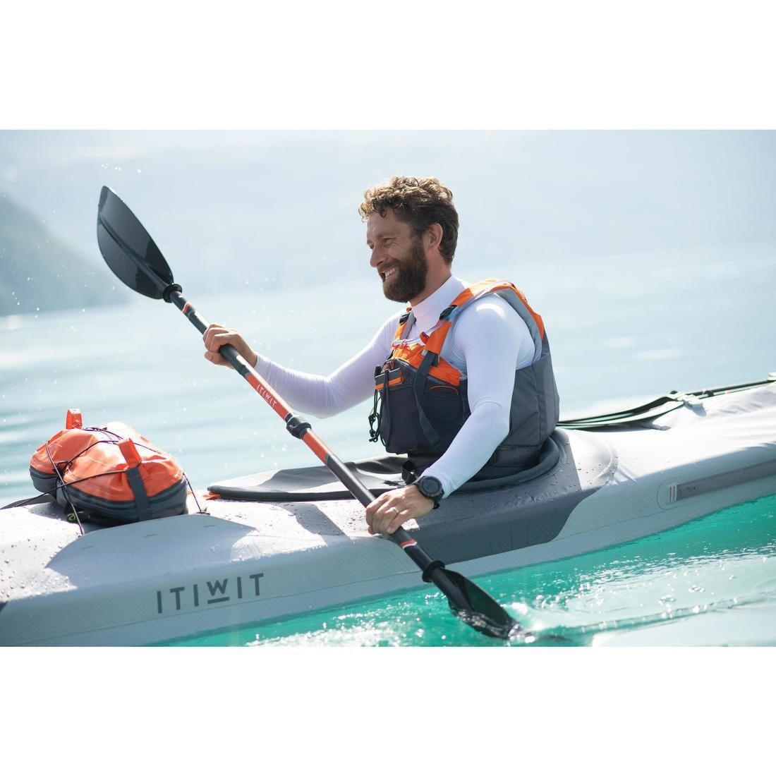 50N Buoyancy Vest Pockets For Canoeing And Kayaking, Mandarine, No Color, medium