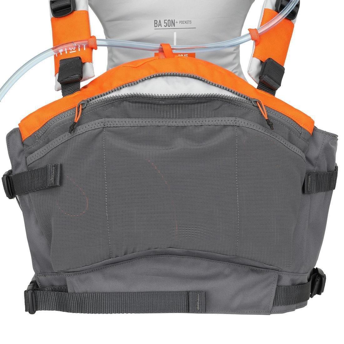 50N Buoyancy Vest Pockets For Canoeing And Kayaking, Mandarine, , large image number 6