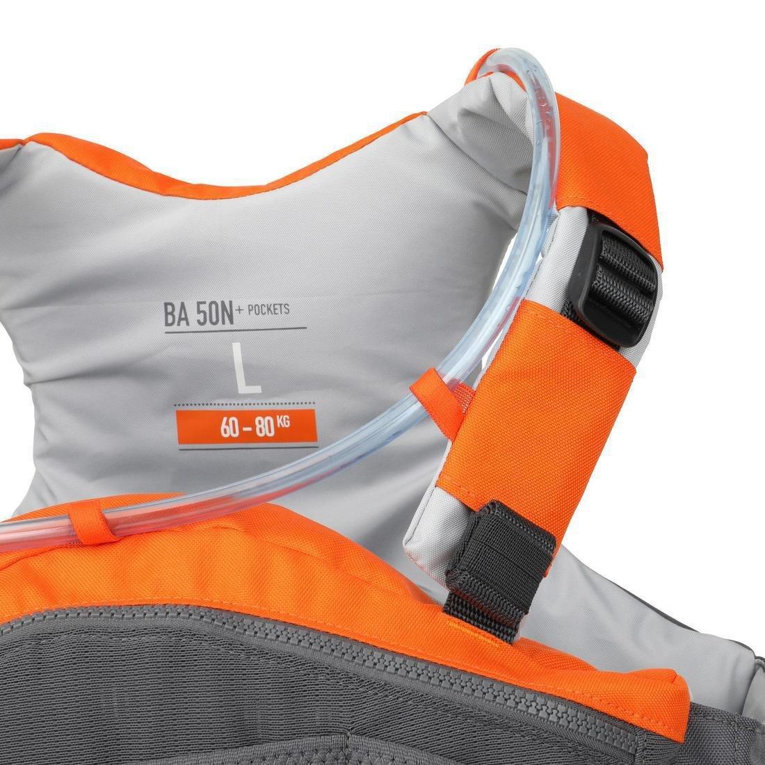 ITIWIT - 50N Buoyancy Vest Pockets For Canoeing And Kayaking, Mandarine