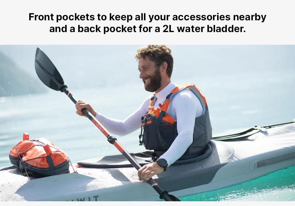 50N Buoyancy Vest Pockets For Canoeing And Kayaking, Mandarine, , large image number 18
