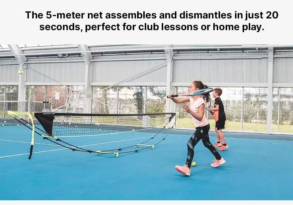 Speed 5 Metre Fold-Down Height Adjustable Tennis Net, No Color, large image number 16