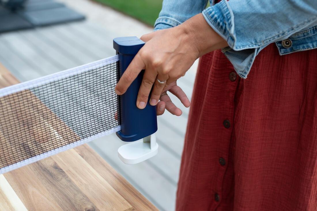 Table Tennis Set with Posts and Adjustable Rollnet/White, No Color, medium