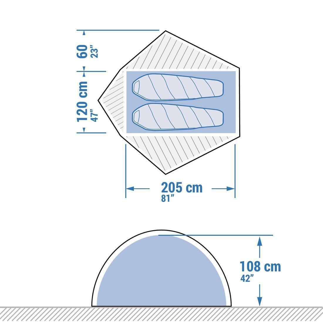 Trekking Dome Tent - 2-P - Mt900, Grey, No Color, large image number 4