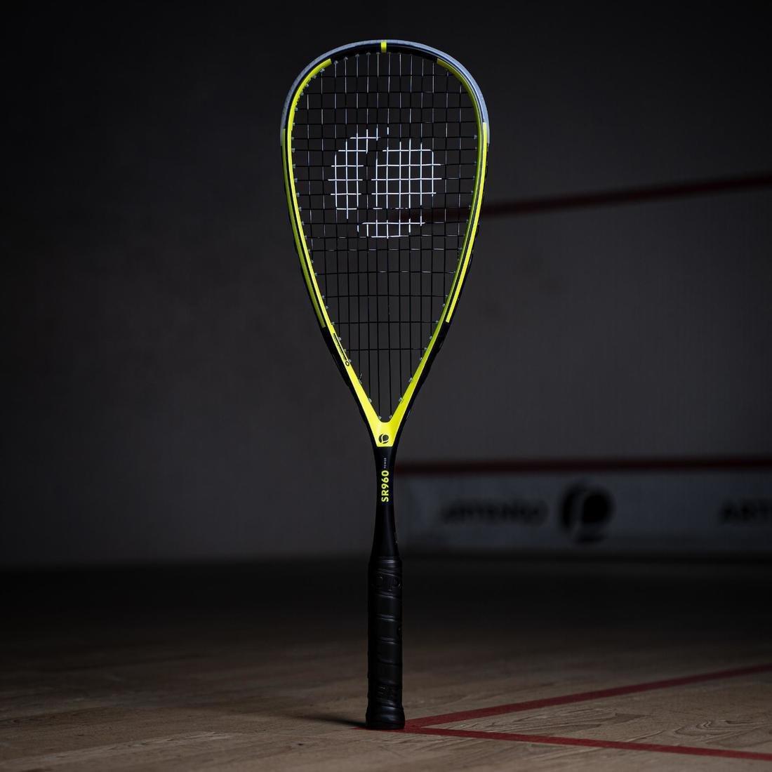 SR 960 Power Squash Racket, Yellow, No Color, large image number 1