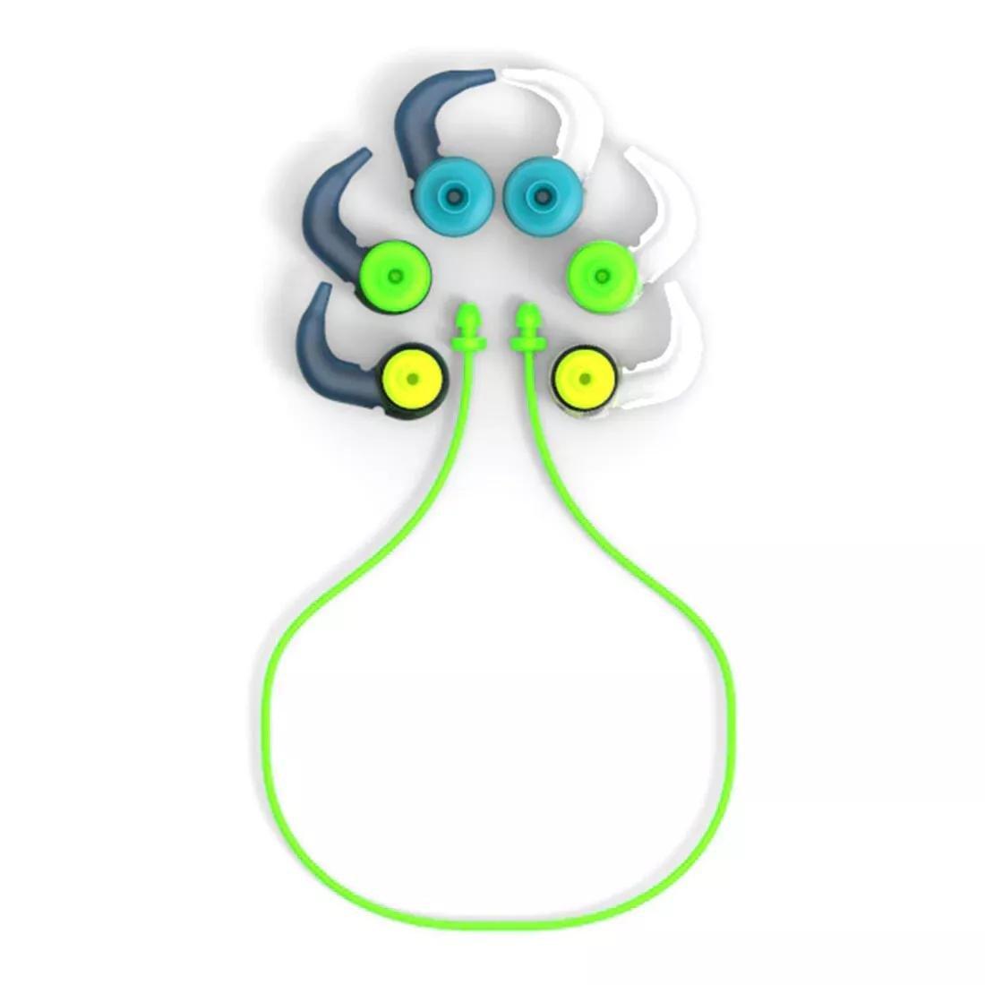 Set Of Swimming Earplugs Silicone Cone Shape, Fluo Green, No Color, large image number 0