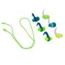 NABAIJI - Set Of Swimming Earplugs Silicone Cone Shape, Fluo Green