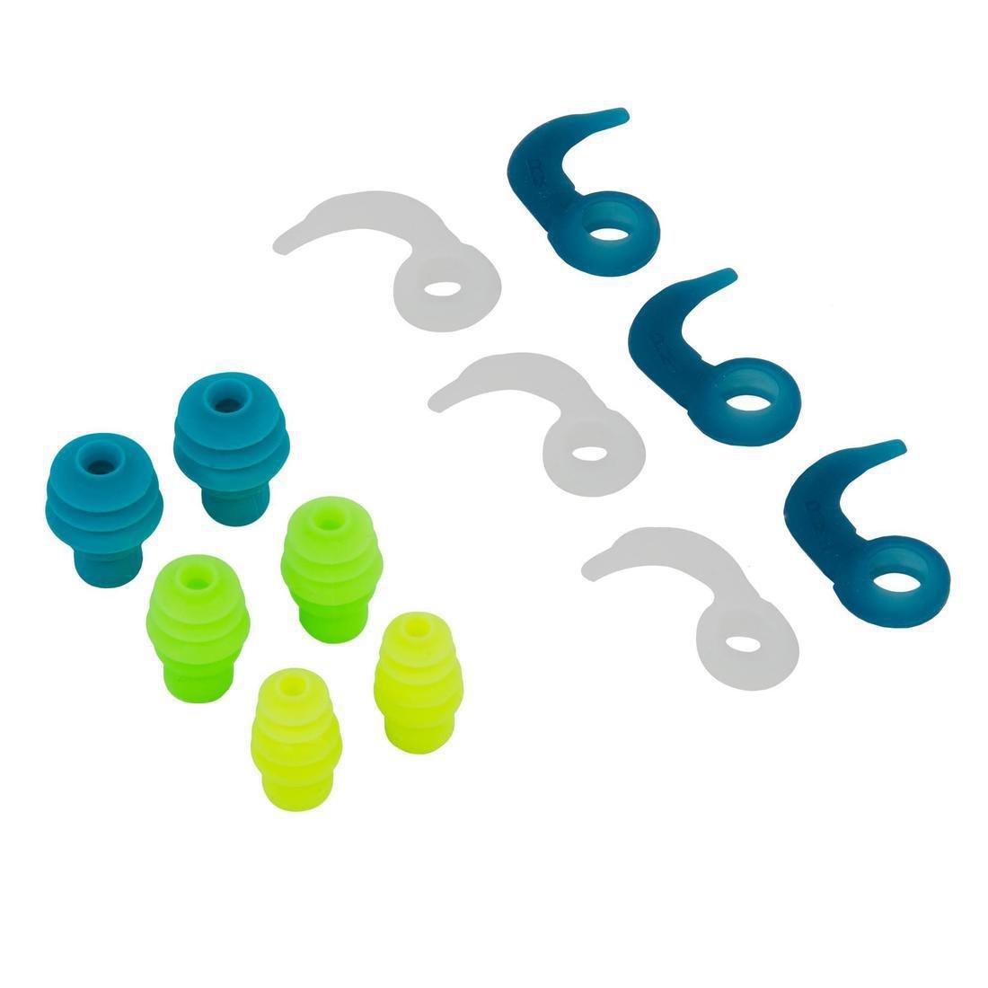 Set Of Swimming Earplugs Silicone Cone Shape, Fluo Green, No Color, large image number 2