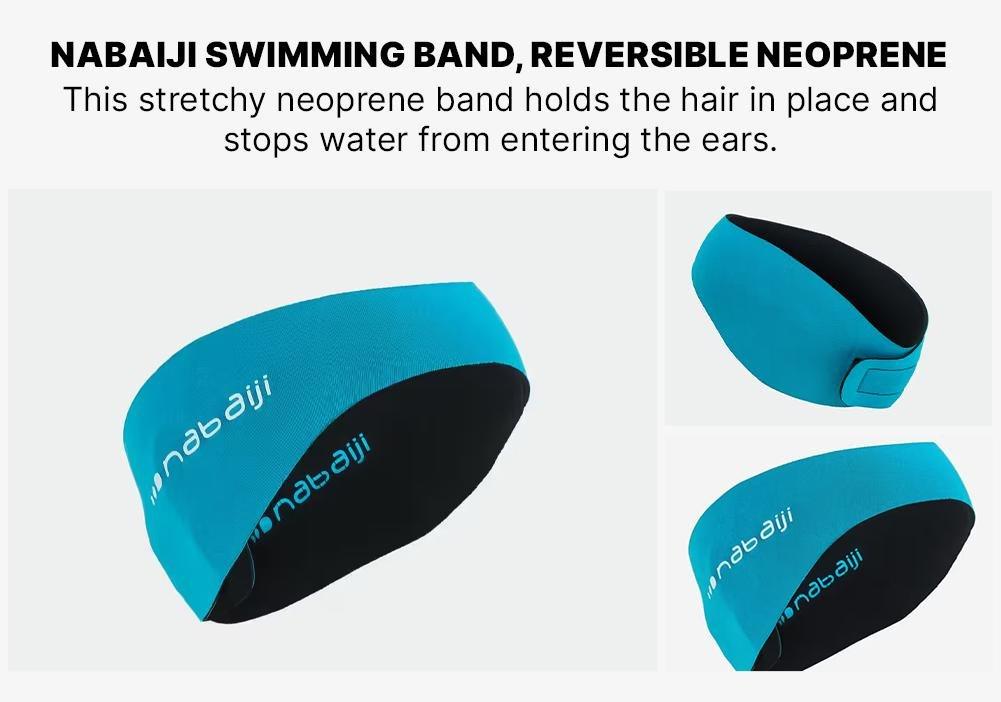 Swimming Band, Reversible Neoprene, Turquoise Blue, No Color, large image number 12
