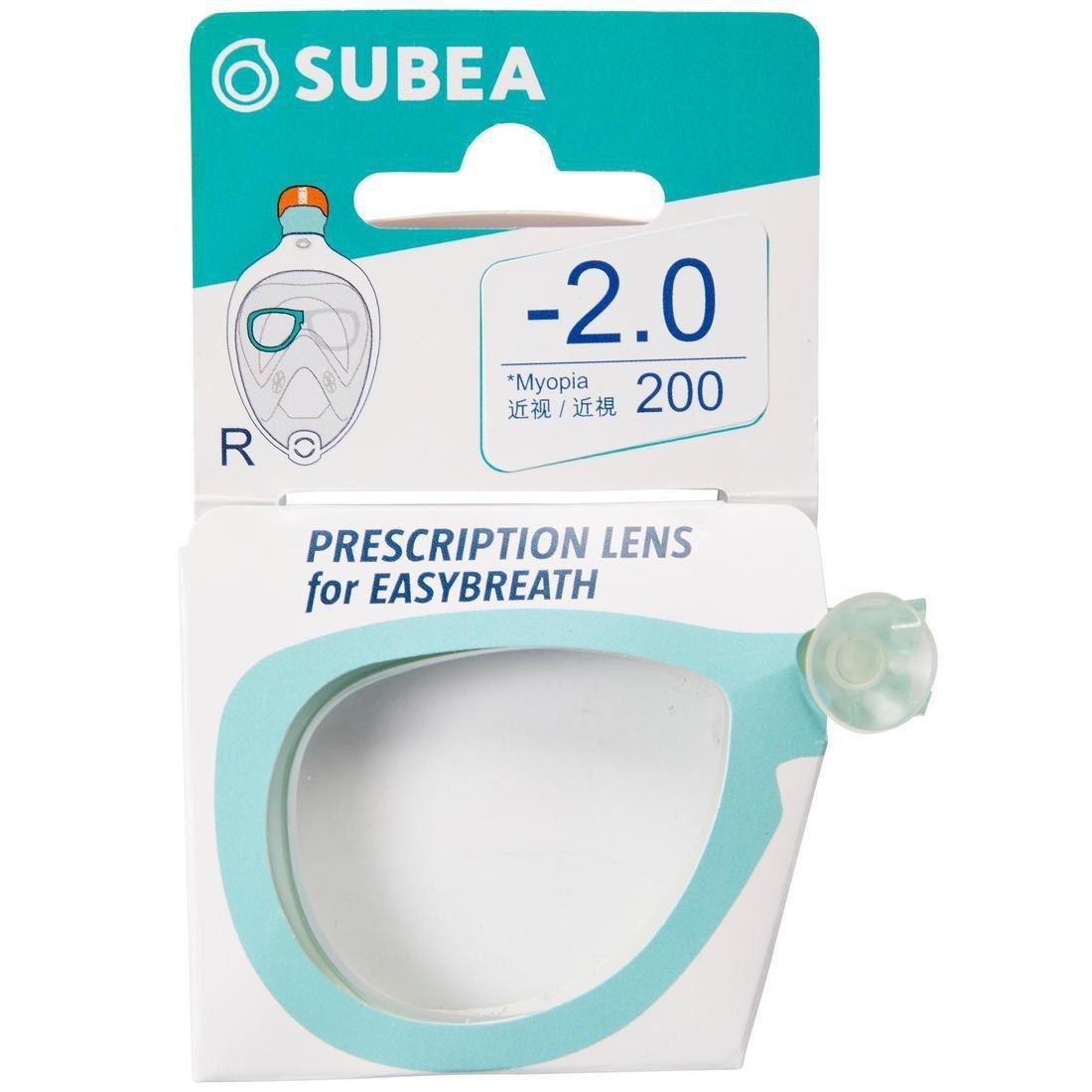Right Corrective Lens For The Short-Sighted For Transparent Easybreath Masks - M/G, Green, , large image number 3