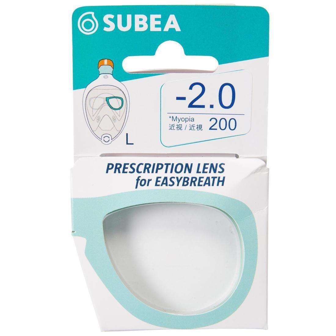Left Corrective Lens For The Short-Sighted For Easybreath Masks, Green, , large image number 3