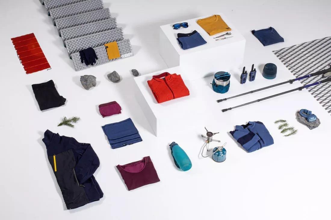 Men Mountain Trekking Merino Wool Base Layer Tights / Leggings - Mt500, Black, No Color, large image number 12