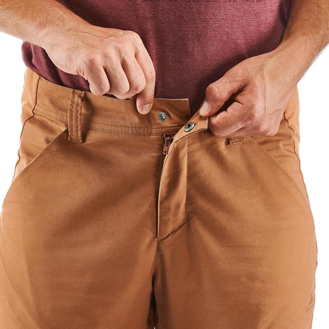 Men Country Walking Trousers, Nh500 Slim, Brown, , large image number 1