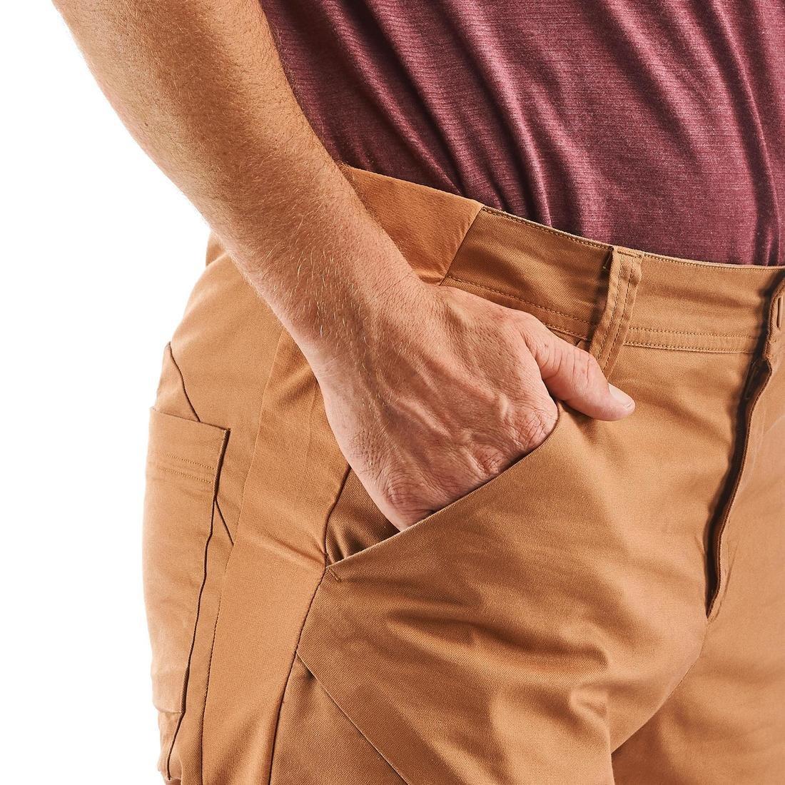 Men Country Walking Trousers, Nh500 Slim, Brown, , large image number 6