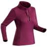 QUECHUA - Women's Long-Sleeved Forclaz 100 Warm T-shirt, Purple