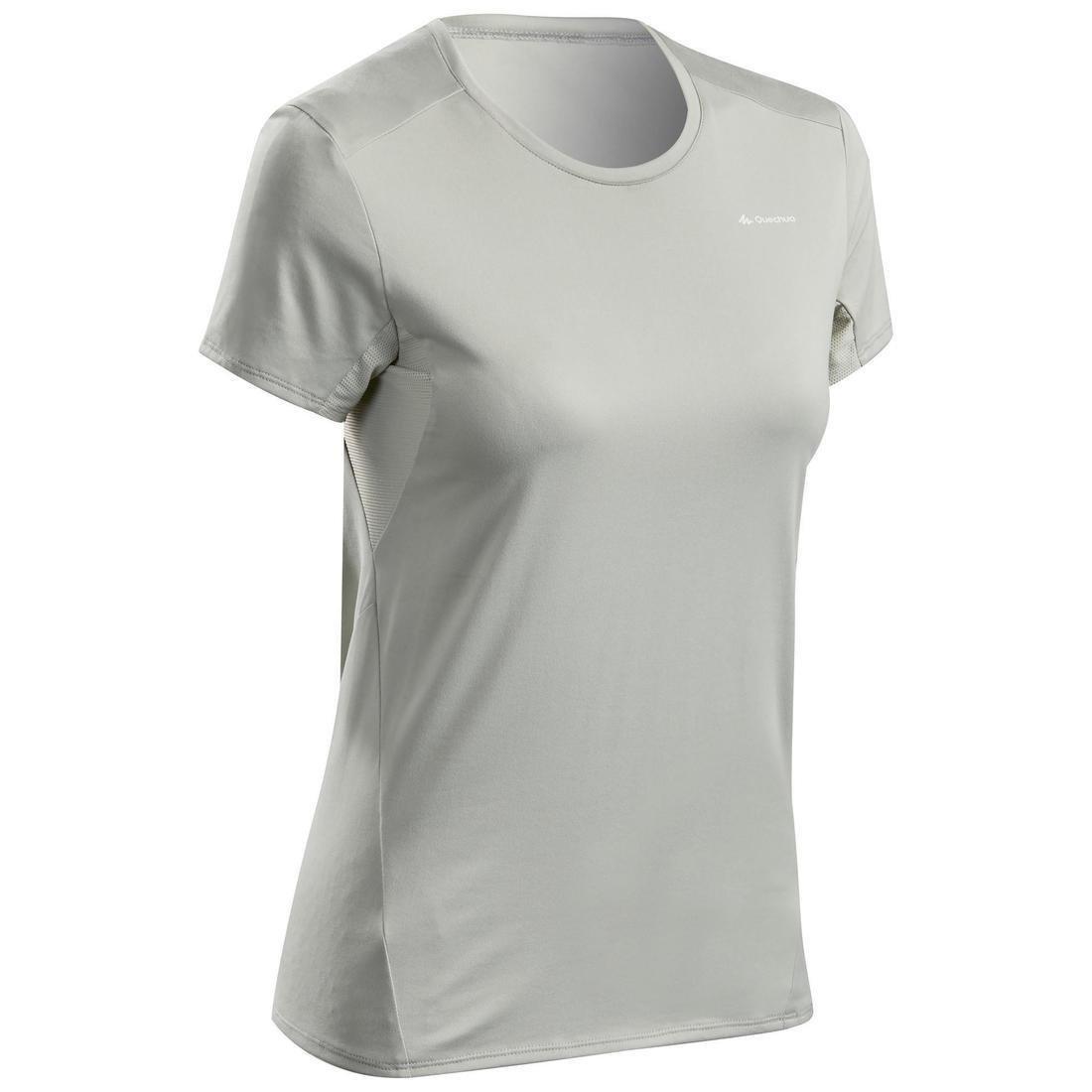 Women's Mountain Walking Short-Sleeved T-Shirt MH100 - Lychee, Mauve, No Color, large image number 9