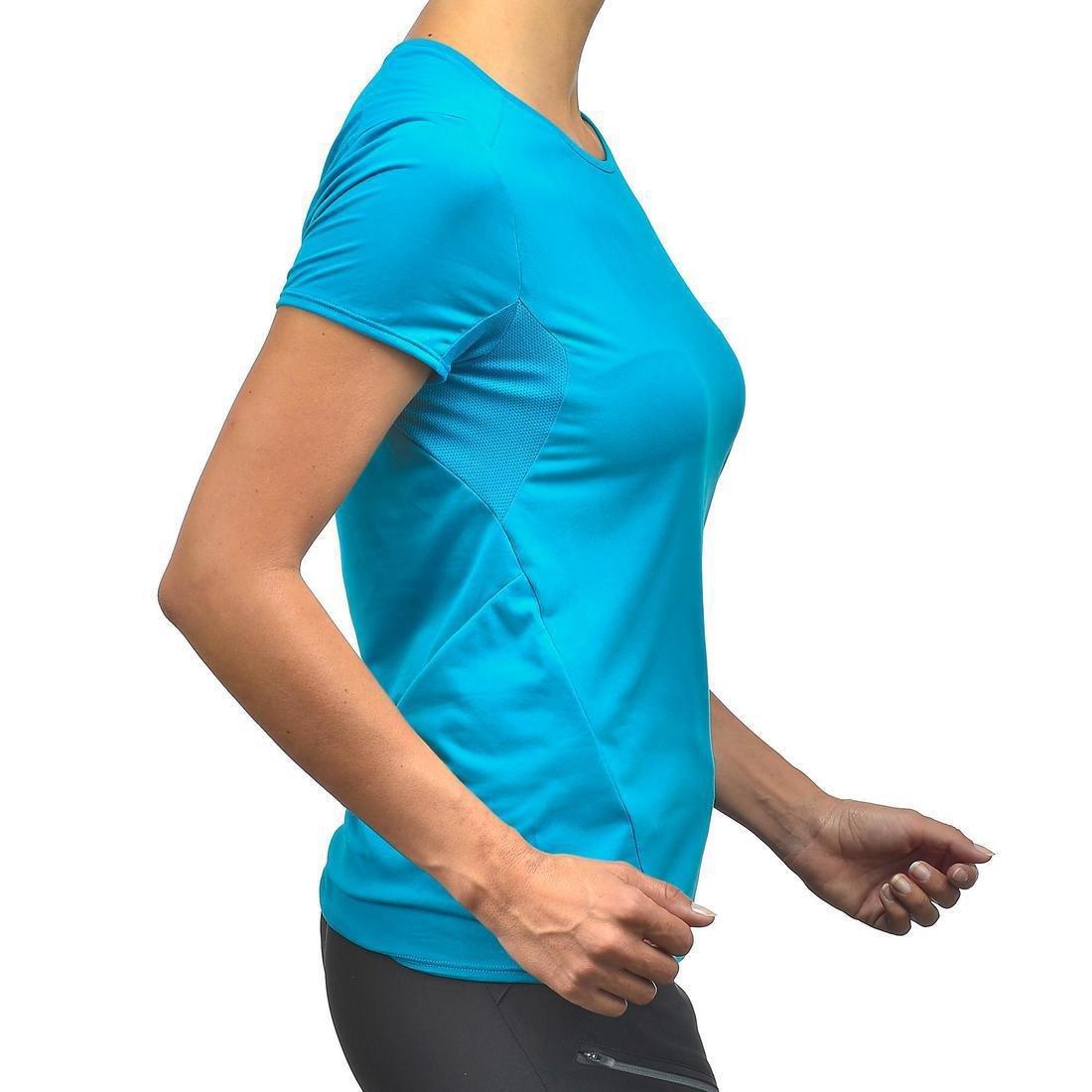 Women's Mountain Walking Short-Sleeved T-Shirt MH100 - Lychee, Mauve, No Color, large image number 11