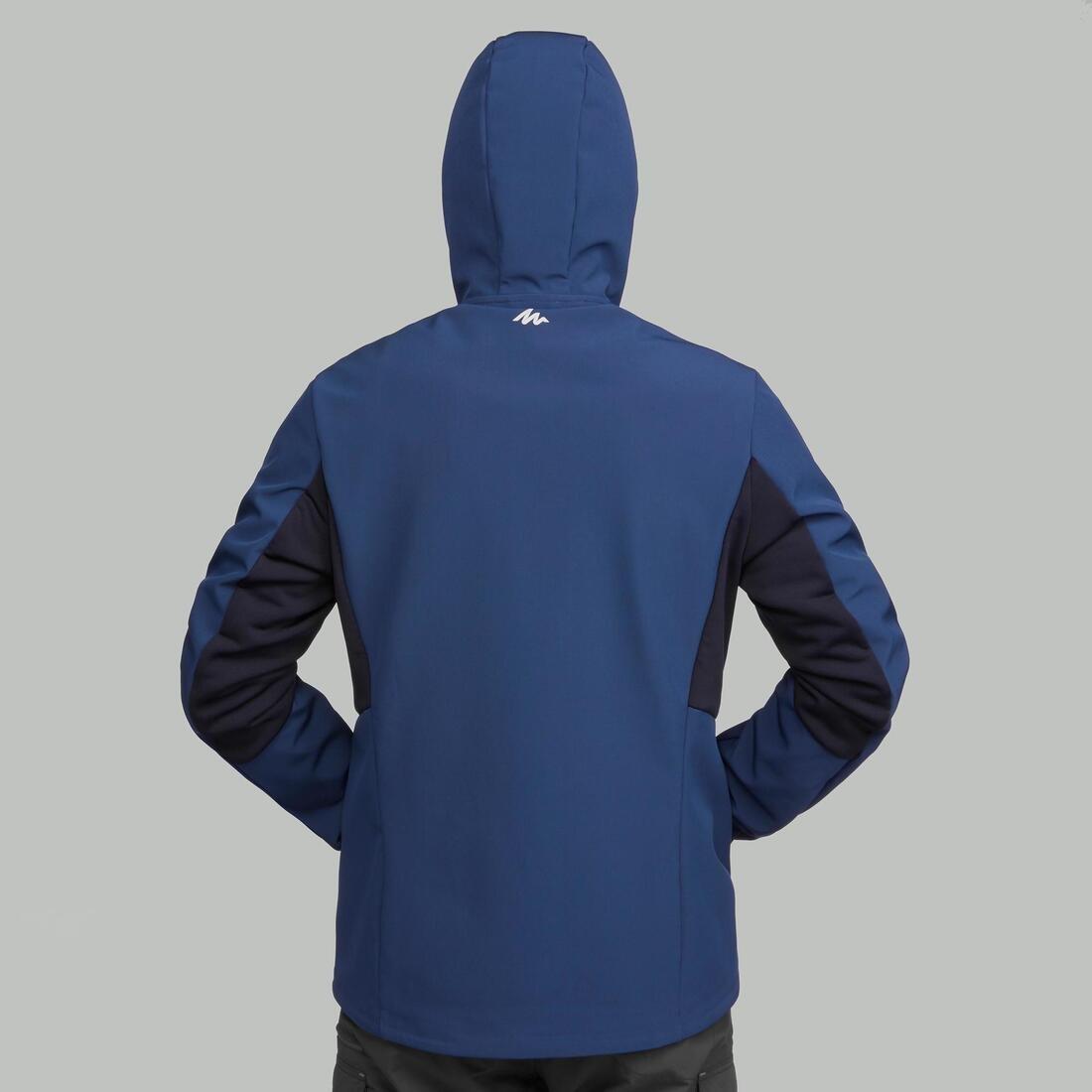 Mens Softshell Windproof Jacket, Blue, No Color, medium