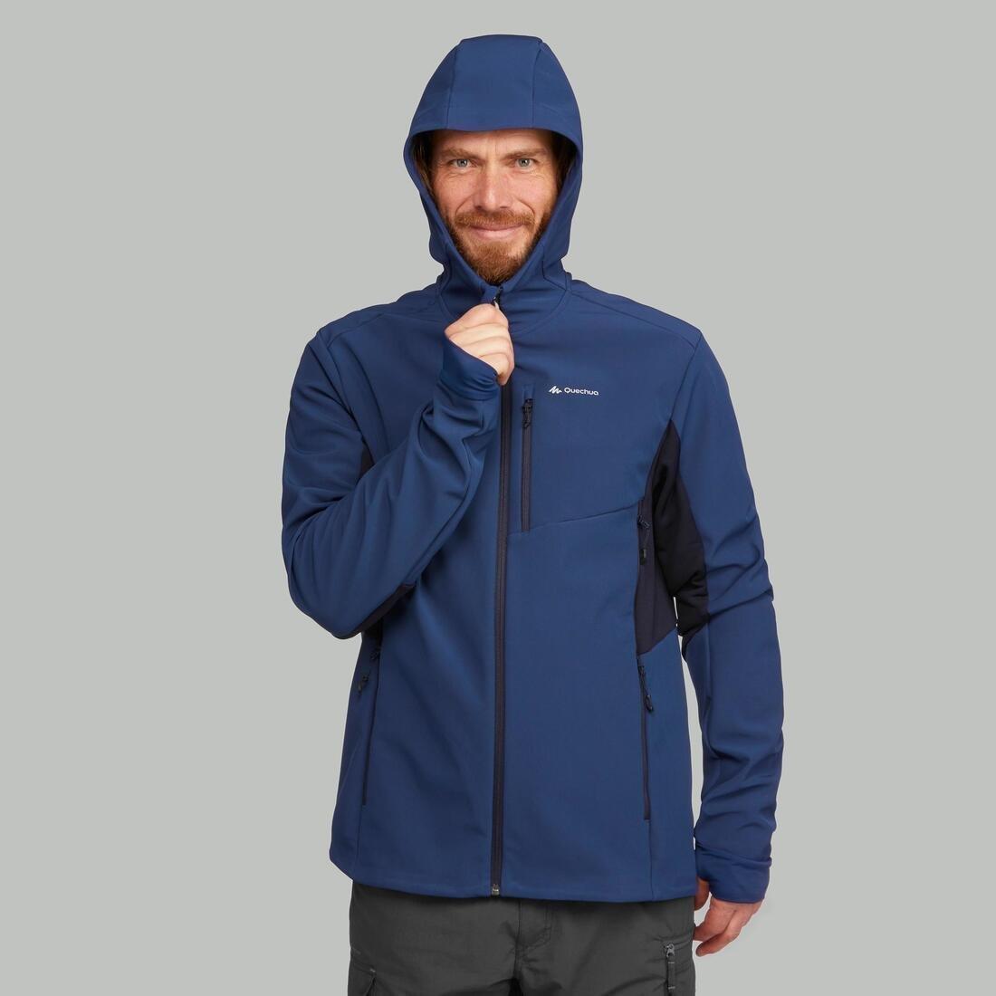 Mens Softshell Windproof Jacket, Blue, , large image number 3