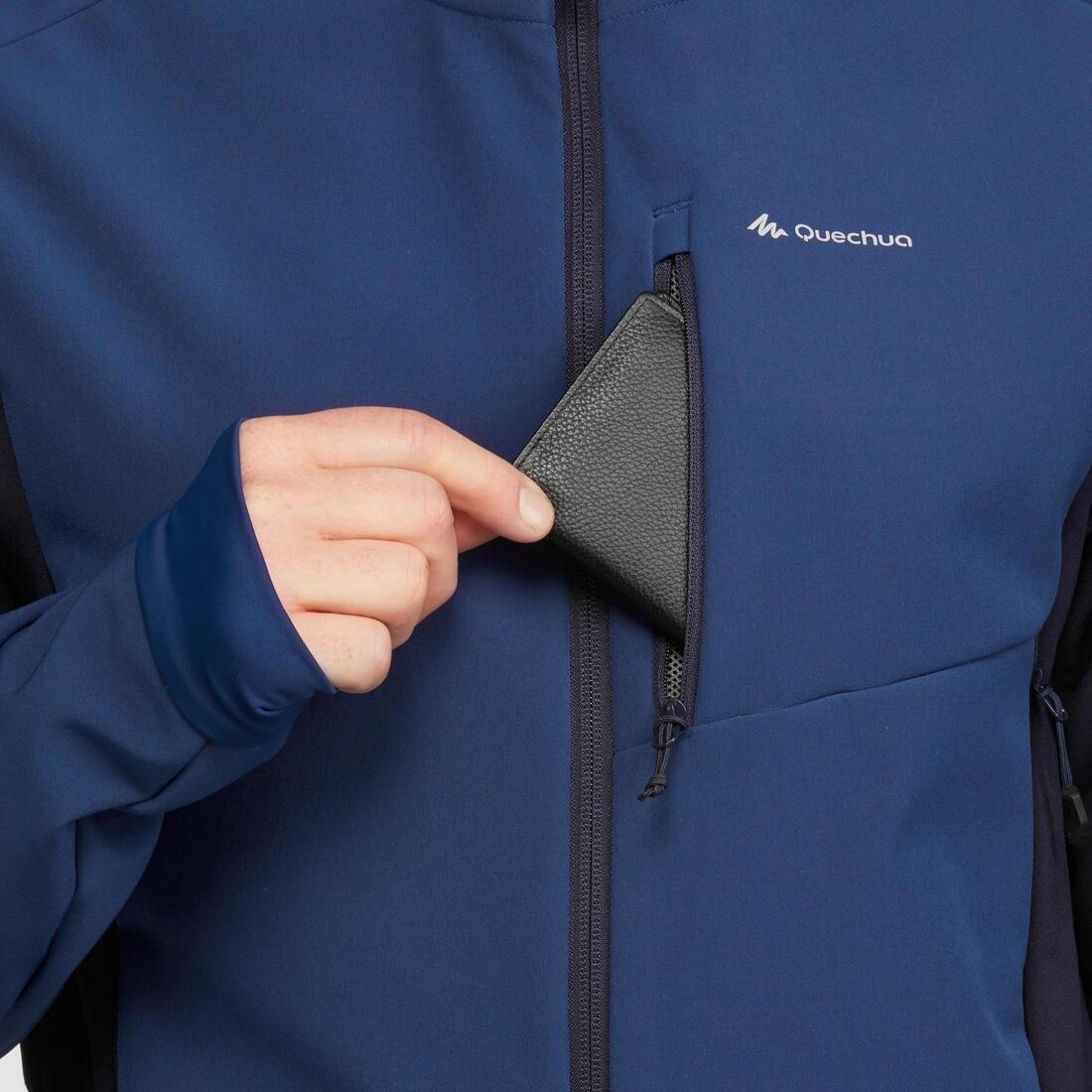Mens Softshell Windproof Jacket, Blue, , large image number 8