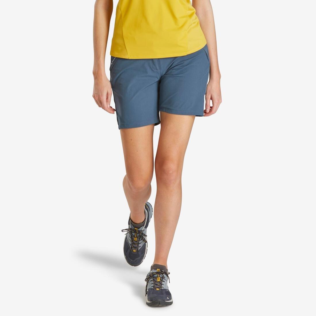 Women Mountain Hiking Shorts - Mh500, Blue, No Color, medium