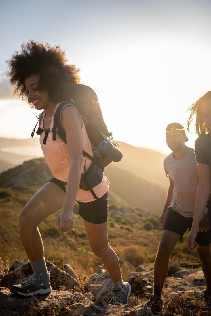 Women Mountain Hiking Shorts - MH500, Blue, No Color, large image number 3