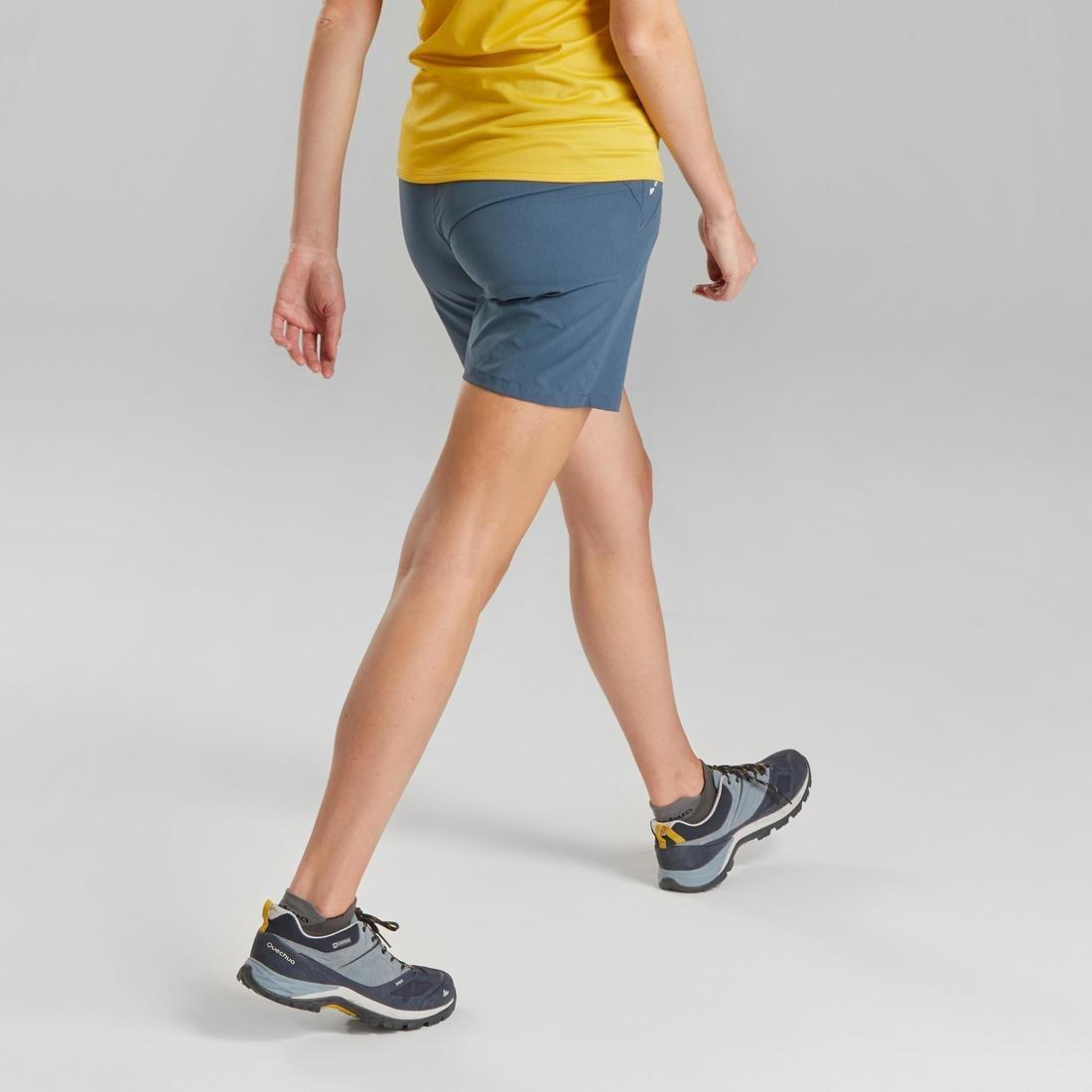 Women Mountain Hiking Shorts - MH500, Blue, No Color, large image number 4