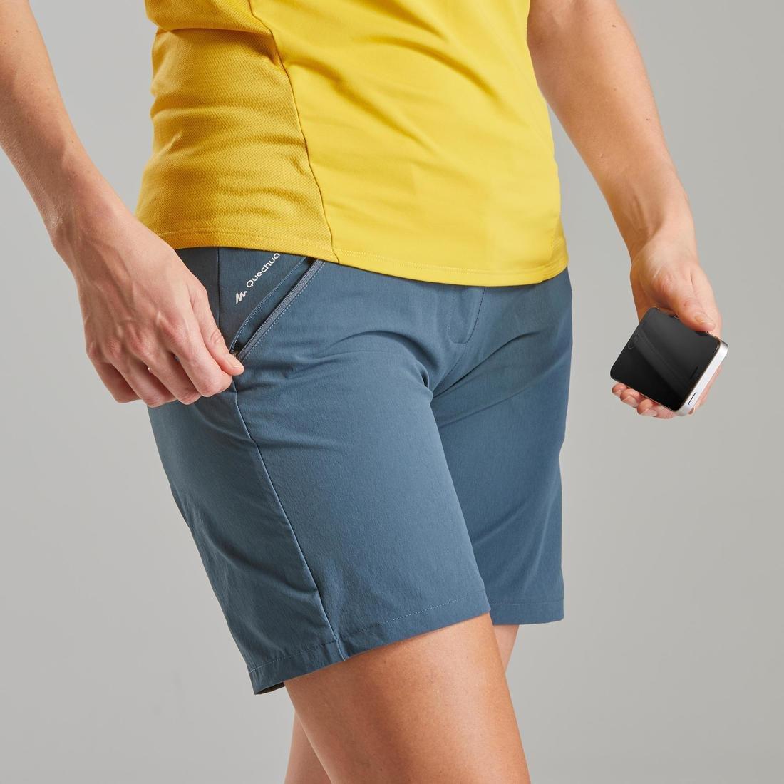 Women Mountain Hiking Shorts - Mh500, Blue, No Color, large image number 6