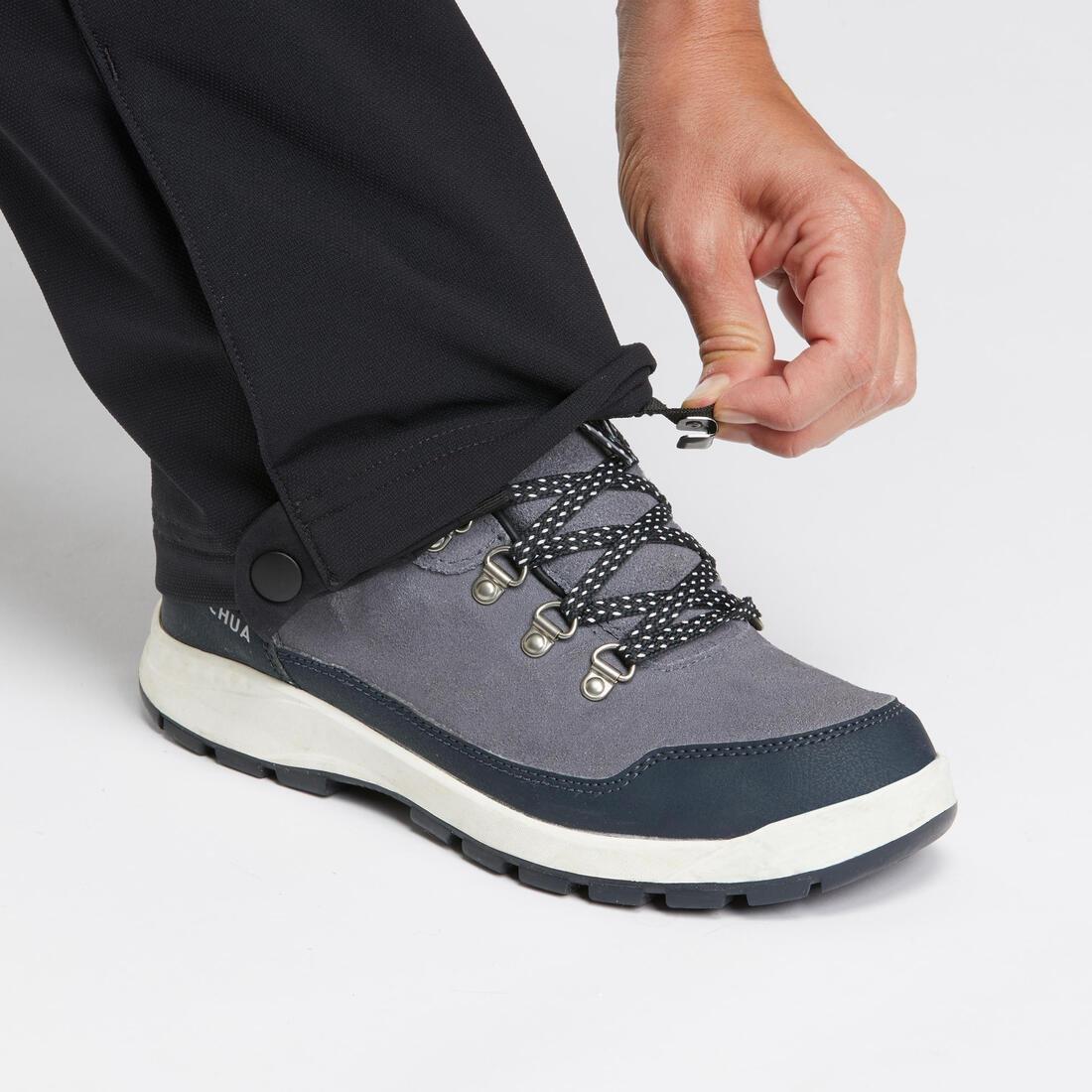 Women Warm Water-Repellent Stretch Hiking Trousers - SH500 X-Warm, Black, No Color, large image number 4