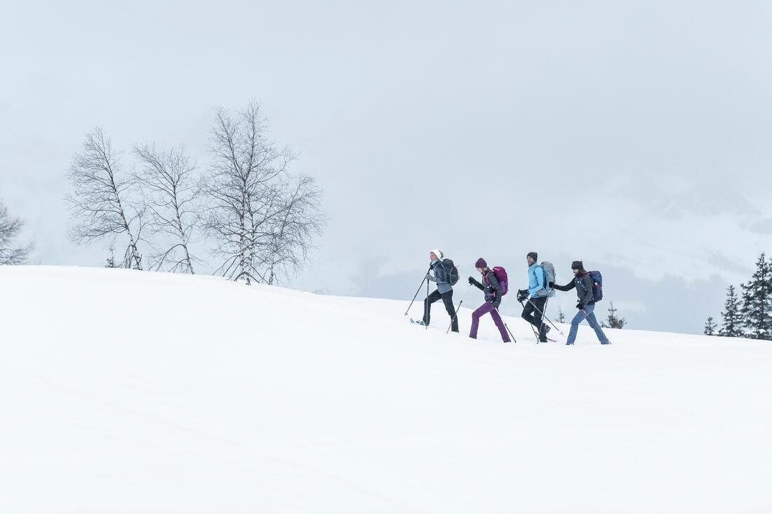 Women Warm Water-Repellent Stretch Hiking Trousers - SH500 X-Warm, Black, No Color, large image number 7