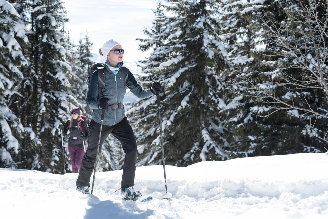 Women Warm Water-Repellent Stretch Hiking Trousers - SH500 X-Warm, Black, No Color, large image number 9