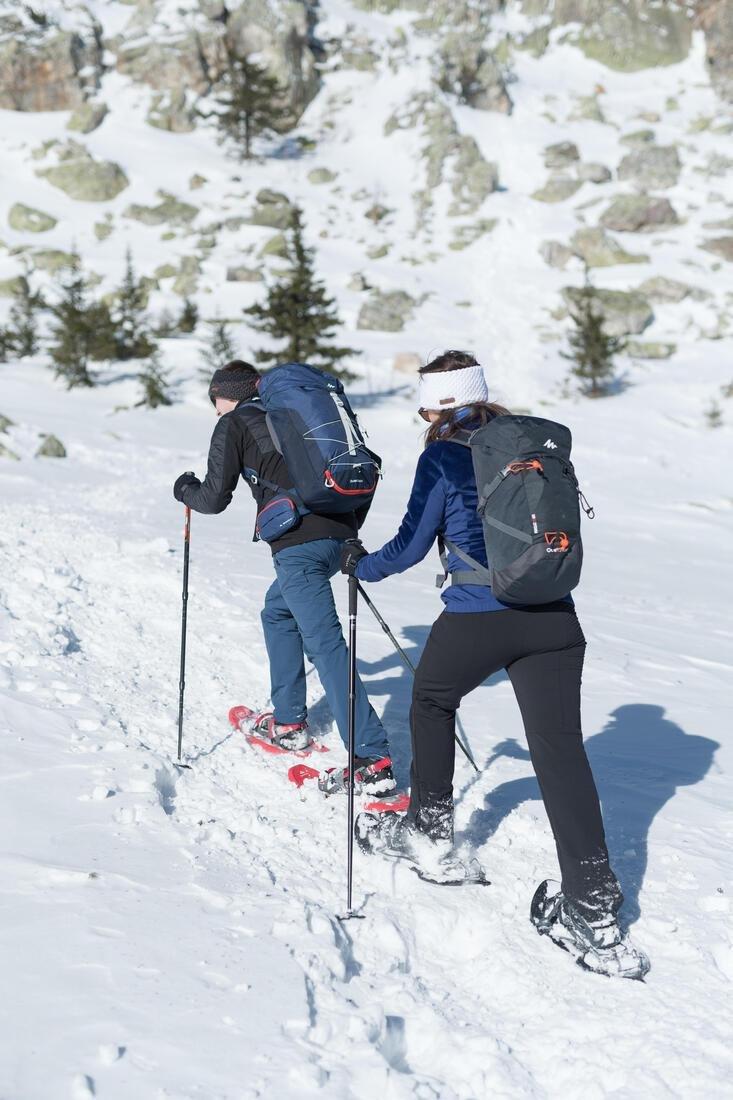 Women Warm Water-Repellent Stretch Hiking Trousers - SH500 X-Warm, Black, No Color, large image number 12