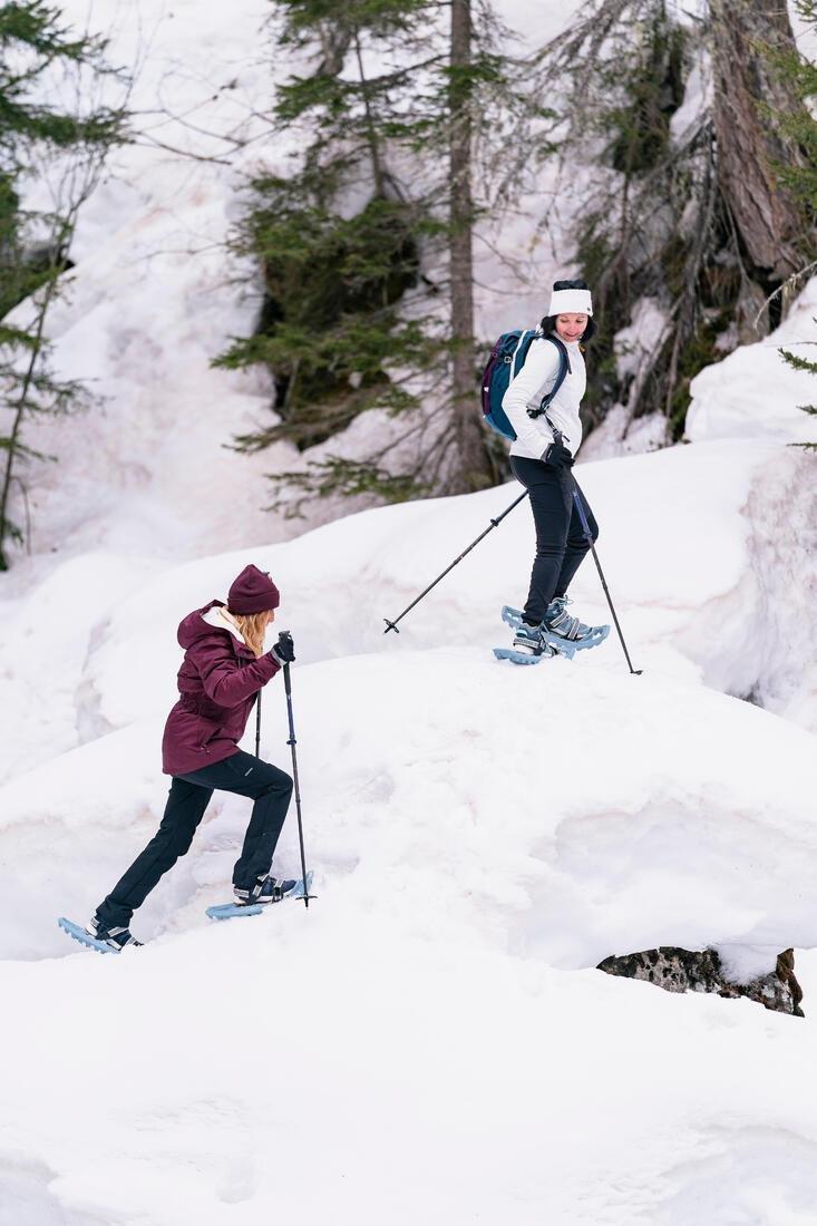 Women Warm Water-Repellent Stretch Hiking Trousers - SH500 X-Warm, Black, No Color, large image number 13