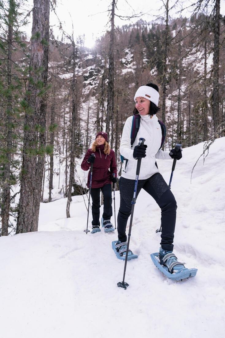 Women Warm Water-Repellent Stretch Hiking Trousers - SH500 X-Warm, Black, No Color, large image number 14