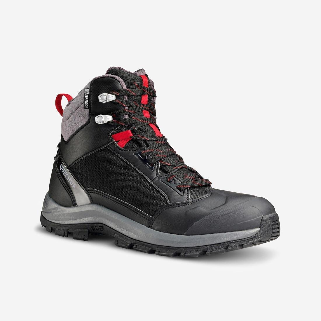 BLACK Men's Warm and Waterproof Hiking Boots - SH500 mountain MID, No Color, large image number 1