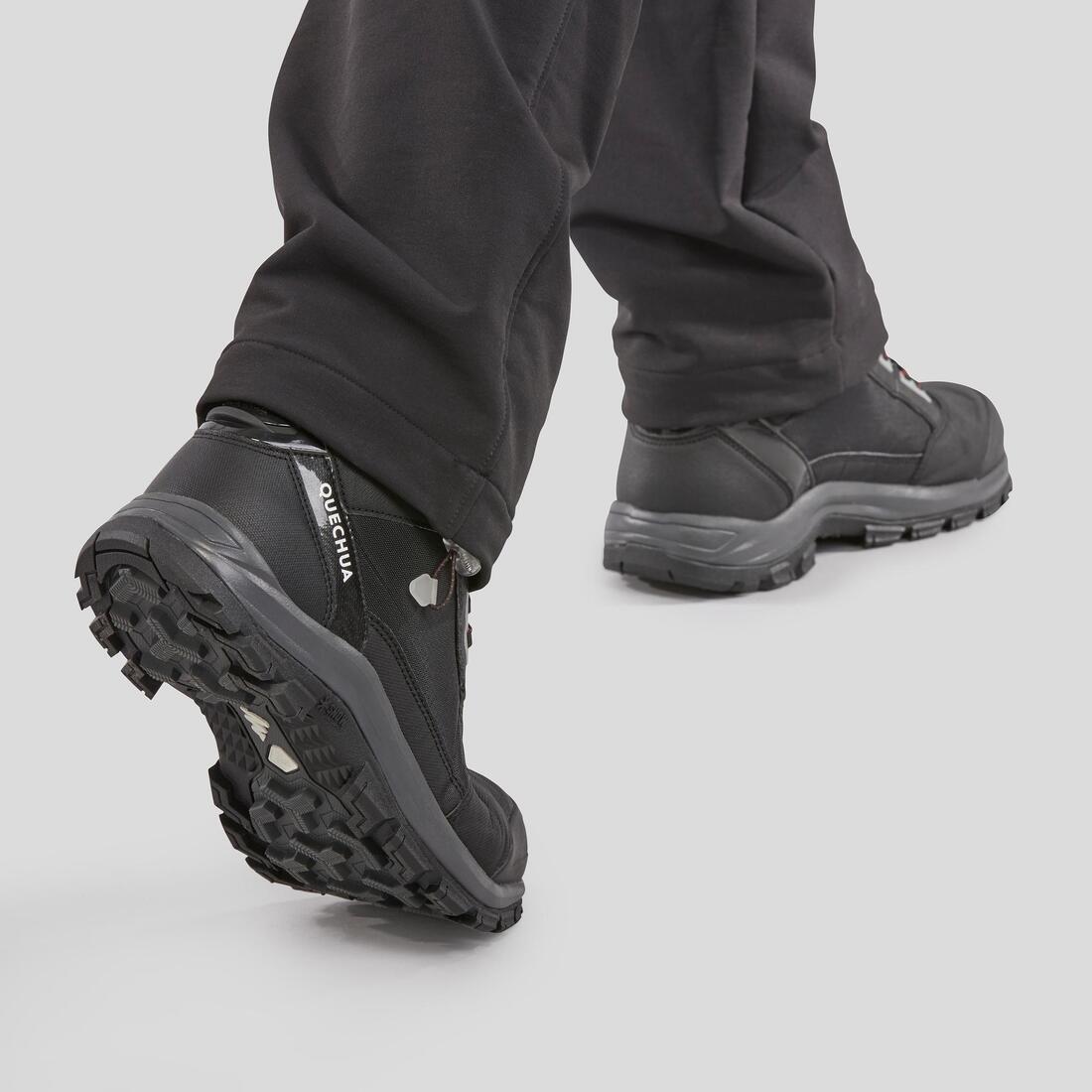 BLACK Men's Warm and Waterproof Hiking Boots - SH500 mountain MID, No Color, large image number 3