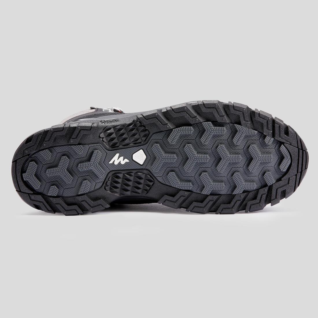 BLACK Men's Warm and Waterproof Hiking Boots - SH500 mountain MID, No Color, large image number 5