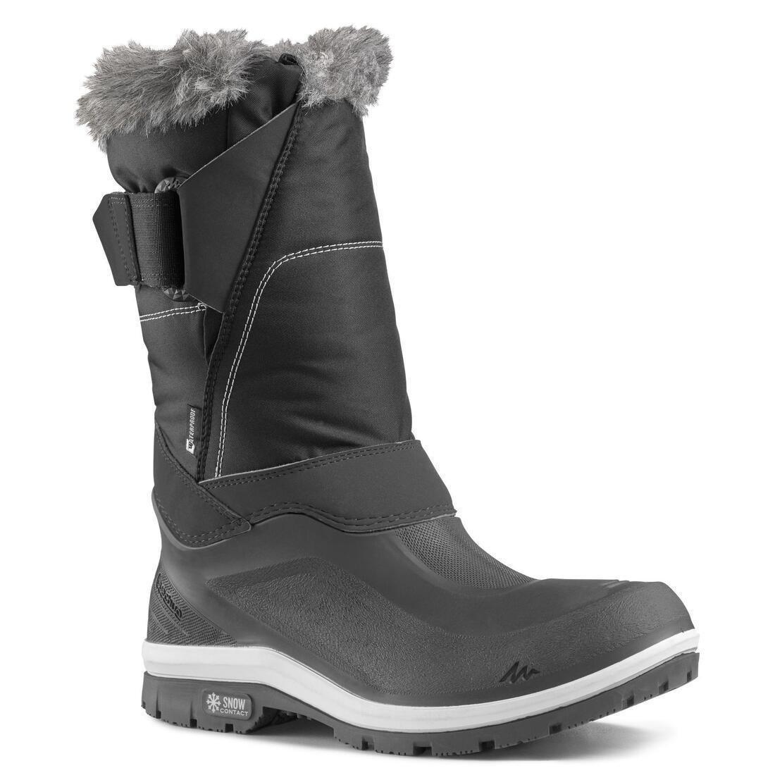 QUECHUA Women's Waterproof High Snow Boots, Grey